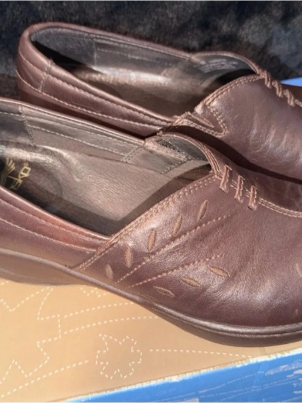 Dansko Brown Leather Slip-On Loafers with Subtle Stitch Detail